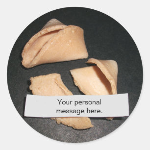 Fortune Cookie mit Personalisierten Fortune-Sticke Runder Aufkleber
