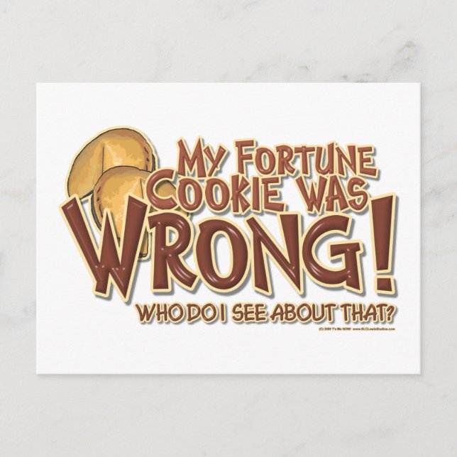 Fortune Cookie Postkarte (Vorderseite)