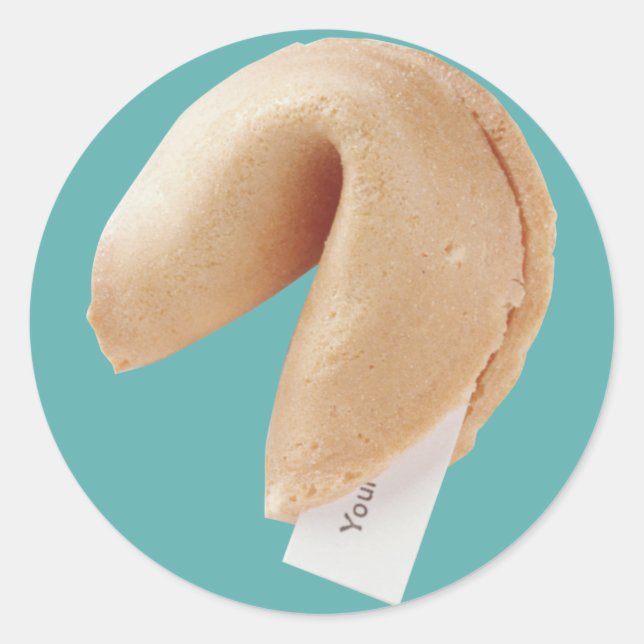 Fortune Cookie Runder Aufkleber (Vorderseite)