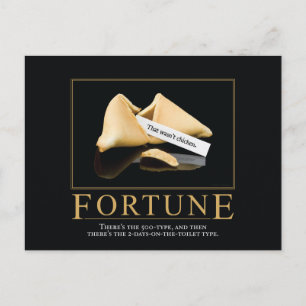 Fortune Motivierend Parody Postcard Postkarte