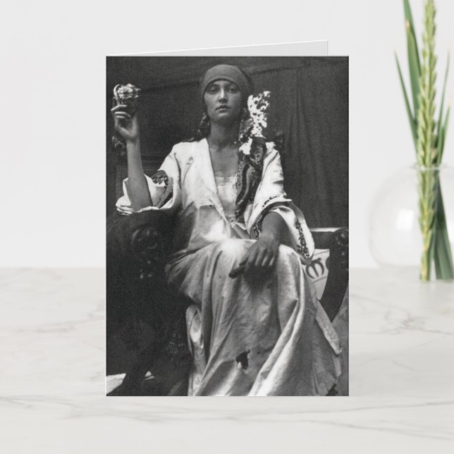 Fortune teller Art Nouveau Foto Karte (Vorderseite)