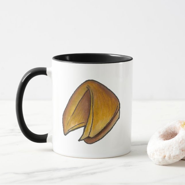 Fortune Teller Cookie Chinesisches Restaurant Esse Tasse (Mit Donut)