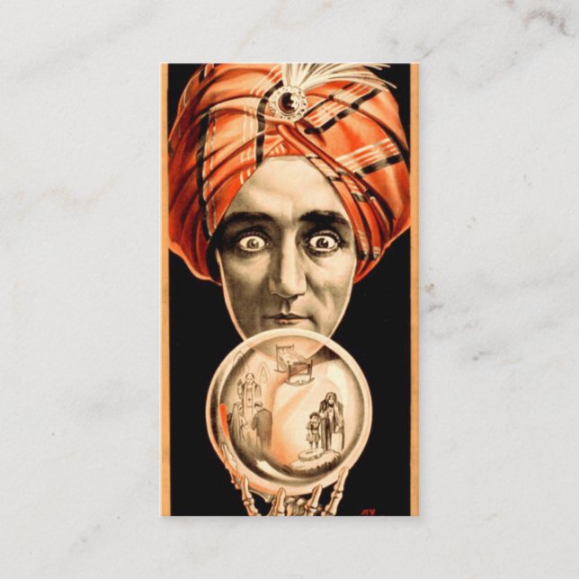 Fortune Teller Crystal Ball Telefonnummerkarte (Vorderseite)