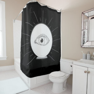 Fortune Teller Eye Seer Esoteric Crystal Ball Duschvorhang
