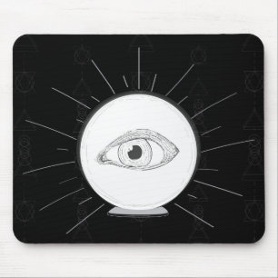 Fortune Teller Eye Seer Esoteric Crystal Ball Mousepad