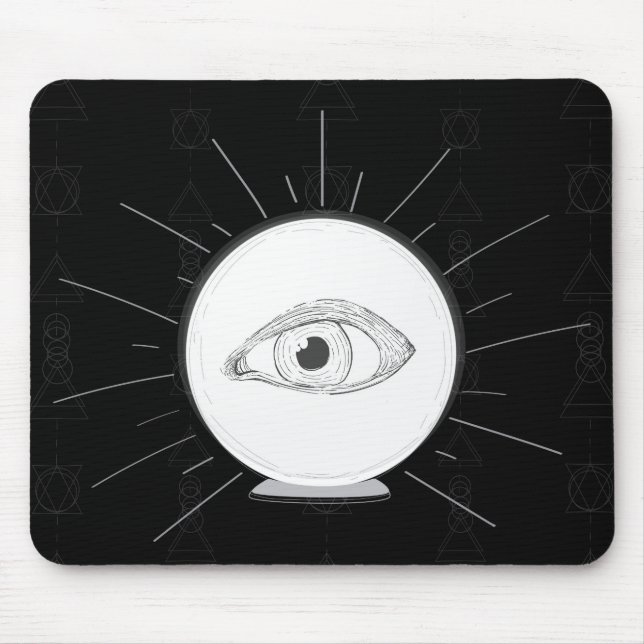 Fortune Teller Eye Seer Esoteric Crystal Ball Mousepad (Vorne)