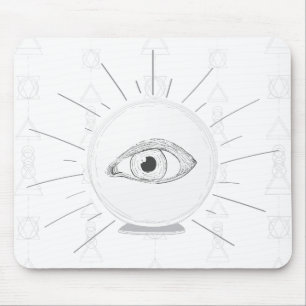 Fortune Teller Eye Seer Esoteric Crystal Ball Mousepad