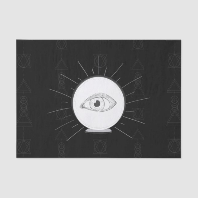 Fortune Teller Eye Seer Esoteric Crystal Ball Seidenpapier (Vorderseite)