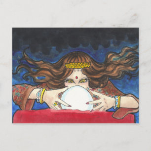 Fortune Teller Fantasy Circus Art Postkartendruck Postkarte