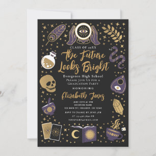 Fortune Teller Future Witchy Graduation Party Einladung