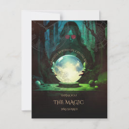 Fortune Teller Halloween Danke-Karte RSVP Karte