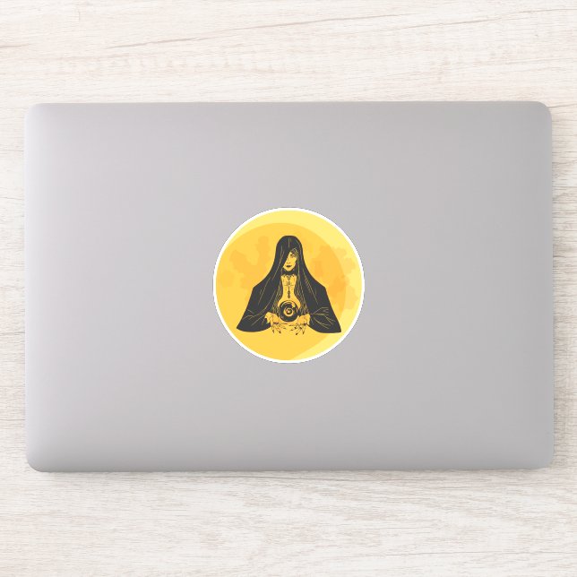 Fortune Teller Moon Halloween Aufkleber (Computer)