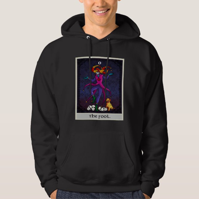 Fortune Teller Mythical The Fool with skulls Tarot Hoodie (Vorderseite)