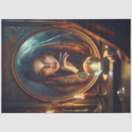 Fortune Teller Reflection - Mystical Decoupage Seidenpapier