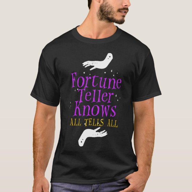 Fortune Teller weiß, dass alle Crystal Ball-Tarot  T-Shirt (Vorderseite)