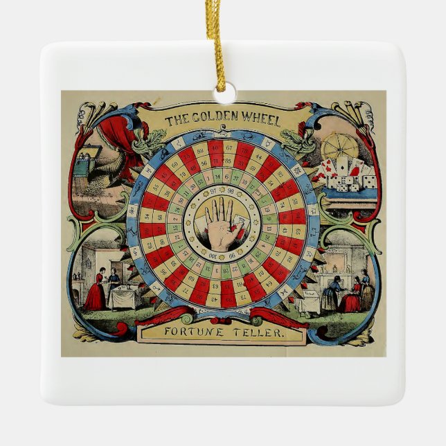 "FORTUNE-TELLER'S" CHRISTMAS ORNANATION KERAMIKORNAMENT (Vorderseite)