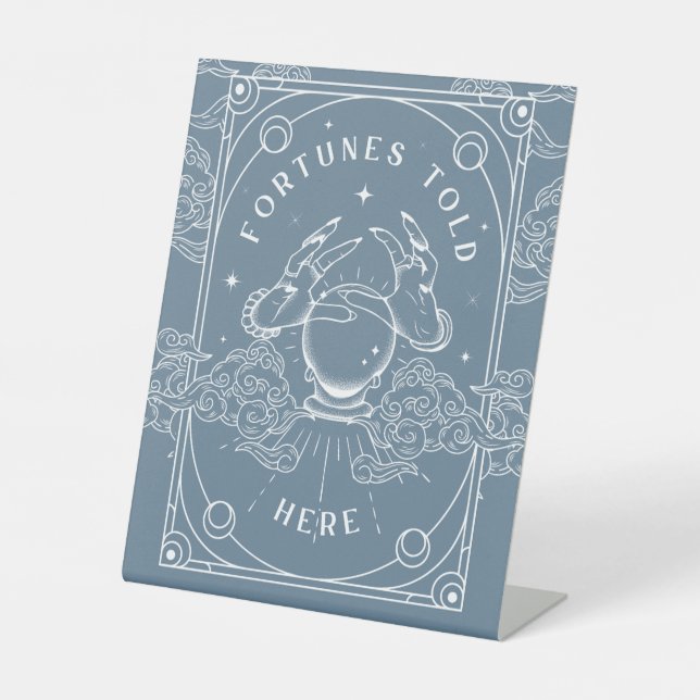 Fortunes hier blau sockelschild (Vorderseite)