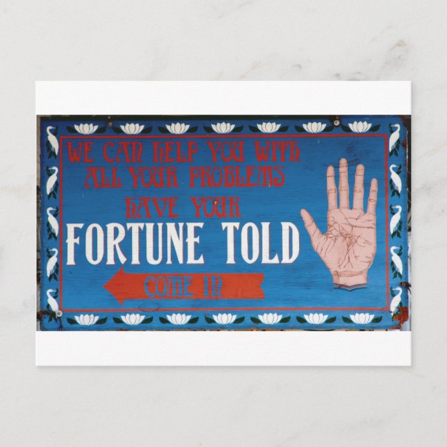 Fortunes Told Postkarte (Vorderseite)
