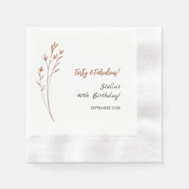 Forty & Fabulous Elegant 40th Birthday Party  Serviette