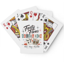 Forty Fives Social Club Retro Spielkarten