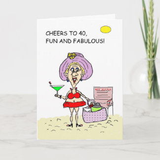 FORTY, FUN AND FABULOUS HOT MAMA BIRTHDAY KARTE