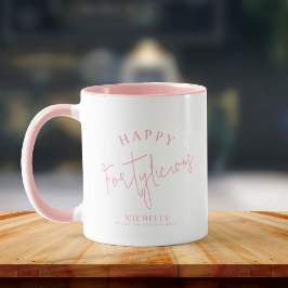 Fortylicious 40. Geburtstagsgeschenk Spaß Elegante Tasse