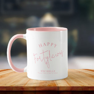 Fortylicious 40. Geburtstagsgeschenk Spaß Elegante Tasse