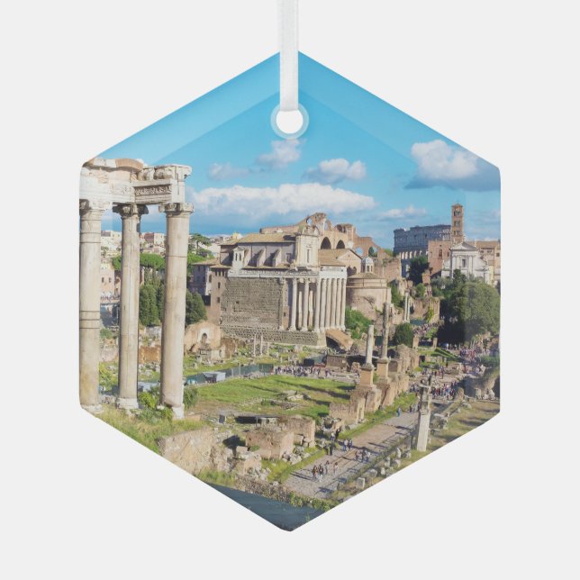 Forum Romanum Ornament Aus Glas (Vorderseite)