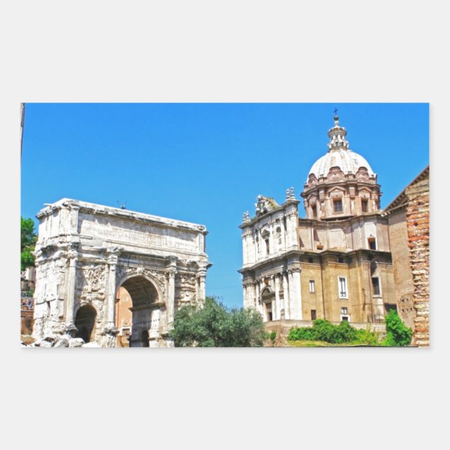 Forum Romanum Rechteckiger Aufkleber (Vorderseite)