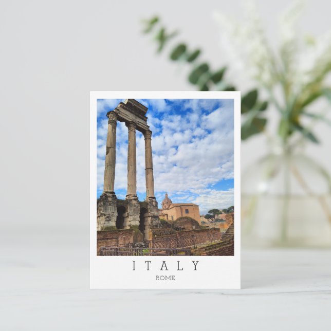Forum Romanum, Rom, Italien Postkarte (Stehend Vorderseite)