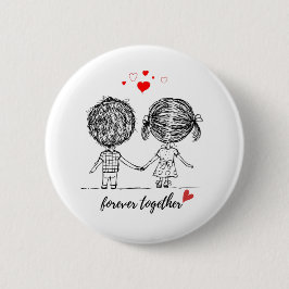 Forver Together Design for Couples  Button