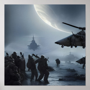 Forward Command Post auf einer Alien Moon Gaming Poster