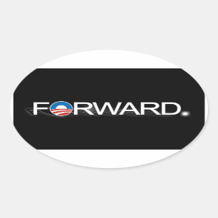 Forward for Obama 2012 Ovaler Aufkleber