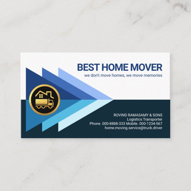 Forwarding Triangle Logistics Trucker Visitenkarte (Vorderseite)