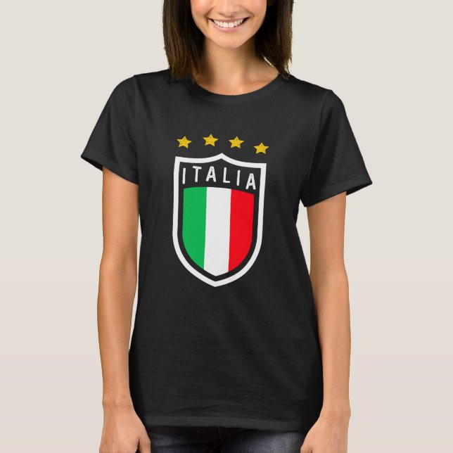 Forza Azzurri Italia Jersey 2021 Football Funs T-Shirt (Vorderseite)
