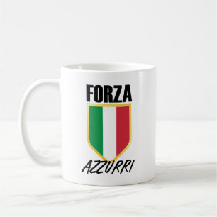 Forza Azzurri Italienischer Flaggenfußball Kaffeetasse