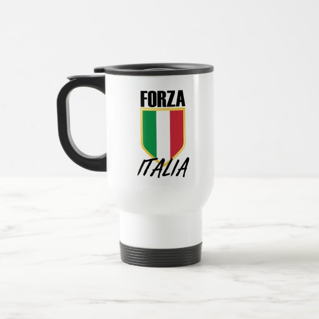 Forza Italia Flag Soccer Reisebecher (Links)