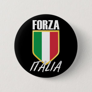 Forza Italia Italia Flag Soccer Button