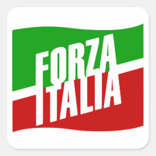 Forza Italia Quadratischer Aufkleber