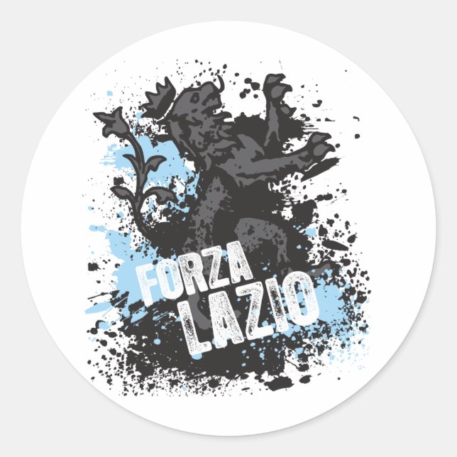 Forza Lazio Runder Aufkleber (Vorderseite)