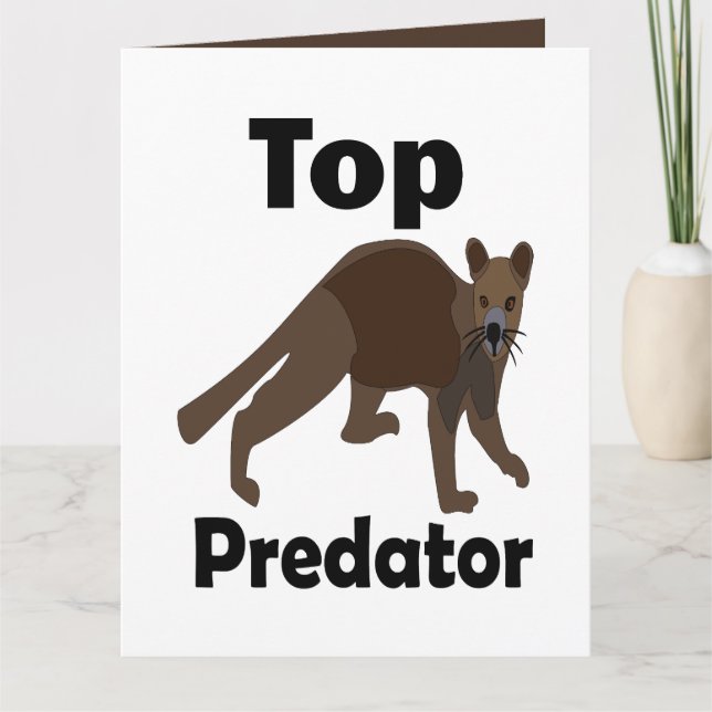 Fossa Madagaskar Fleischfresser Top-Räuber Karte (Vorderseite)