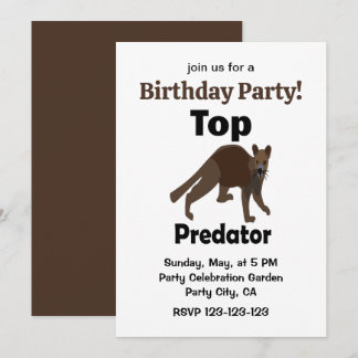 Fossa Madagaskar Raubtier Top Prädator Geburtstag Einladung