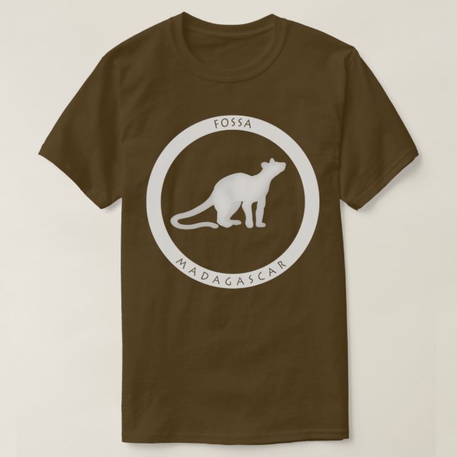 Fossa Madagaswildlife white print T-Shirt (Design vorne)