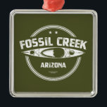 Fossil Creek Arizona Kayaking Ornament Aus Metall<br><div class="desc">Fossil Creek Wild And Landschaftlich River ist ein Hauptzufluss des Verde River, Arizonas einziger wilder und landschaftlicher Fluss.</div>