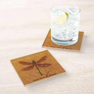 Fossil Dragonfly Glasuntersetzer