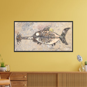 Fossil Fish Guitar Shark Talking Canyons, kein Dru Leinwanddruck