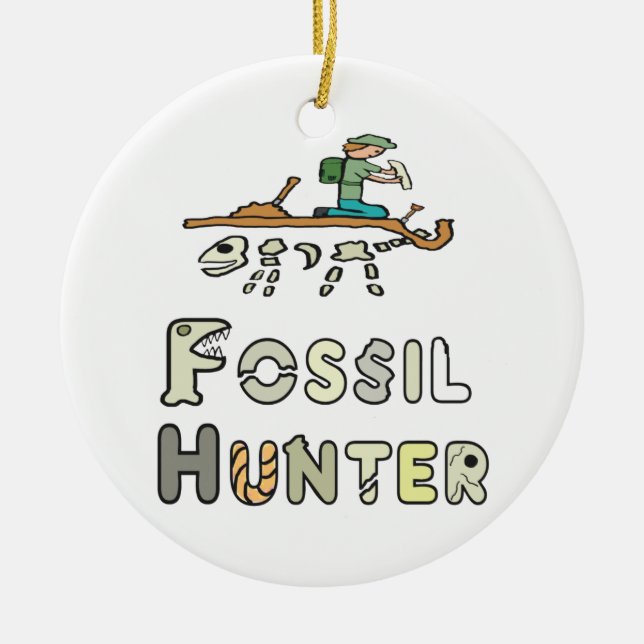 Fossil Hunter Keramik Ornament (Vorne)