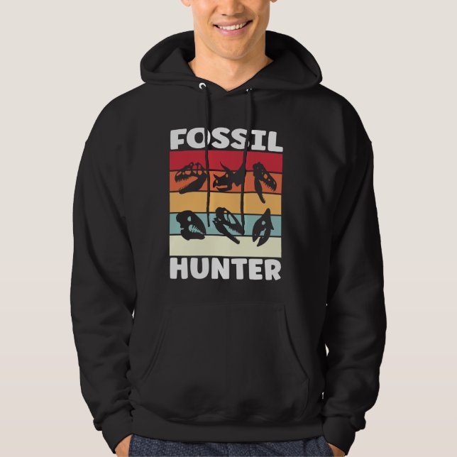 Fossil Hunter Paläontologe Prehistorisch Hoodie (Vorderseite)