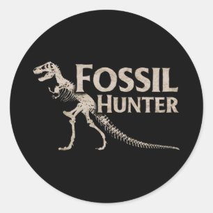 Fossil Hunter Paleontology Dinosaur Fossils Runder Aufkleber
