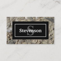 Fossil Kalkstein mit Ihrem Namen und Monogramm